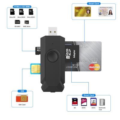 China ABS Gialer CR309 Multi Port USBA Smart Card Reader for sale