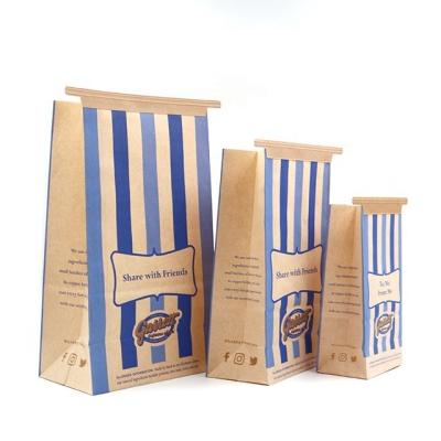 China Customized Food Packaging High Quality Handmade Tin Tie Kraft Paper Bag With Window for sale