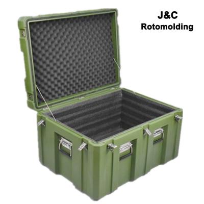 China Shockpoof 800*600*500mm Rotomolding Hard Plastic Mold Storage Rolling Tool Box for sale