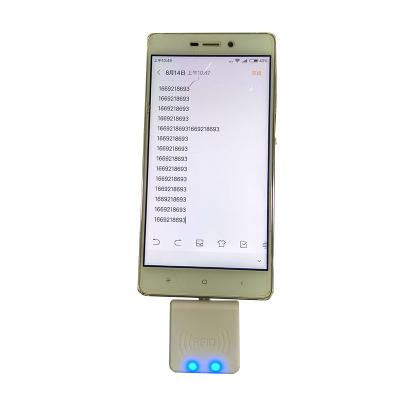 China RFID ID Card Reader Data Cursor Input Handheld 125KHz TK4100 Android Mobile OTG RFID Reader 35*35*7mm for sale