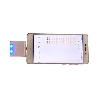 China 13.56MHz ISO14443A Mobile Protocol R/O RFID OTG Reader For Android Smartphone 35*35*8mm for sale