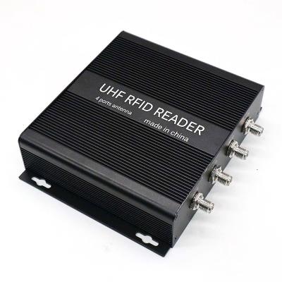 China Long Range TNC 4 Channel Ports Impinj R2000 Fixed Reader UHF RFID ISO18000-6C/B Protocol Tag Scanner 210*185*53 mm for sale