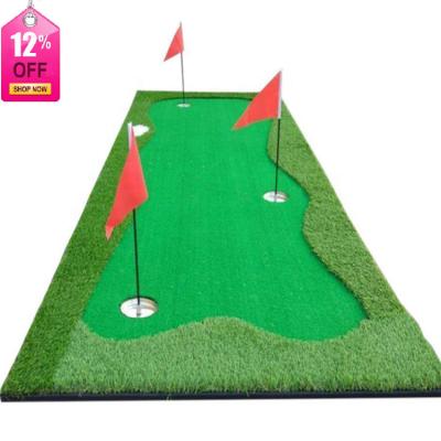 China Feyond Customized Size Golf Hitting Mat Green Golf Mat Indoor Training Swing Aids Golf Putting Mat Customized for sale