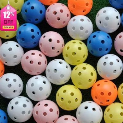 China Soft Comfortable Feel Plastic 26 Holes Colorful Holes Golf Practice Gift Balls And Toy Golf Ball For Kids for sale