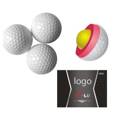 China Wholesale Custom 3 Layer Rubber Urethane Golf Ball Soft Ball With Private Logo Label Tournament Golf Ball for sale