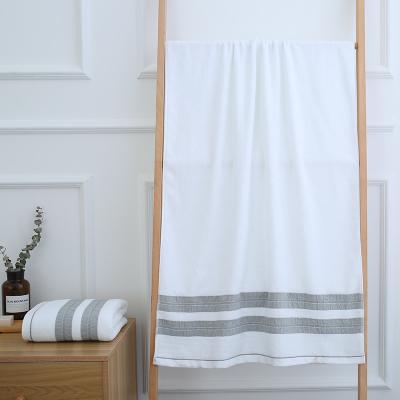 China High Quality 100% White Single Yarn Hotel Cotton Color Bath Sports Towels Child Safe Count for sale