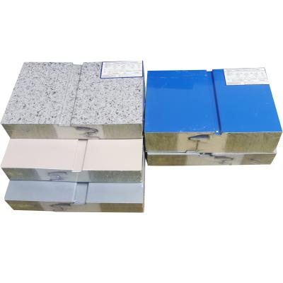 China 500-1000 mm 2021 hot sale rock wool sandwich panel used for home and workshop insulated sandwich panel for sale