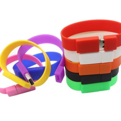 China Flash Metal Bracelet USB Stick Player U Disk Bracelet Chain U Disk 10 Colors 1pcs for sale