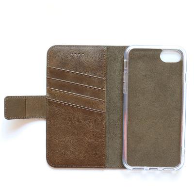 China DIAL Wholesale Grain Cowhide PU Leather Cellphone Case For APPL Phone12 Case for sale