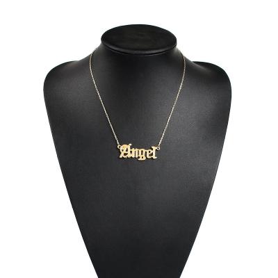 China CLASSIC Classic Gold Plated Custom Necklace Fashion Lady Letter Necklace Party Necklace Jewelry for sale