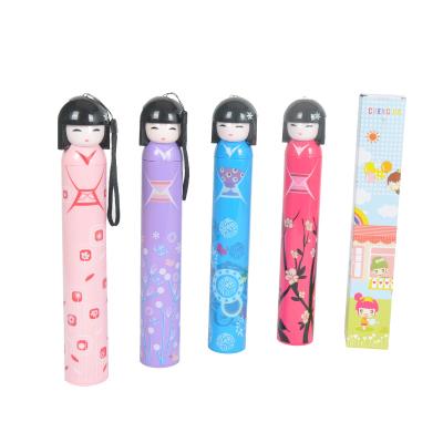 China Cute Japanese Love Prpmotional 3 Doll Times Umbrella for sale