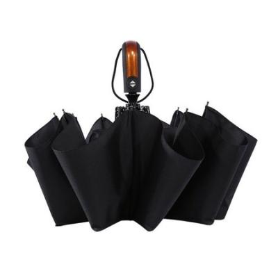 China Automatic Open Narrow Folding Travel Waterproof Sportproof Rain Umbrella Portable Black 60*10k Windproof Umbrella for sale