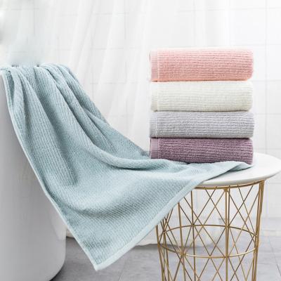 China Home Cotton Beach Towel 70*140cm Super Thick Solid Color Bath Towel For Home Hotel for sale