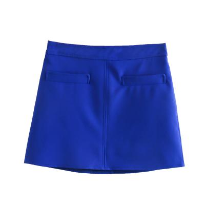 China Spring New Woman Klein Blue Pocket PB 2022 And ZA Breathable Mini Skirt 2903/968 for sale