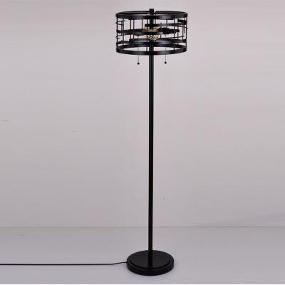 China Portable Wholesale Cylinder Lamp Shade Modern Corner Luxurious Gold Standing Black Metal Flexible Adjustable Floor Lamps for sale