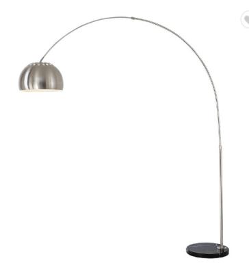 China Modern Floor Lamp Standing Modern Silver Height Adjustable Arc Floor Lamp For Living Room Bedroom Hotel for sale