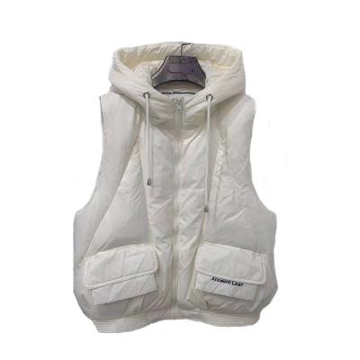 China 2022 Detachable New Down Detachable Hooded Cotton Padded Vest Track Jackets With Bag for sale