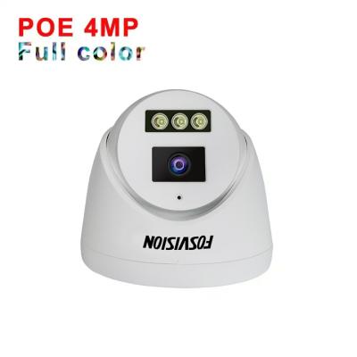 China NIGHT VISION Fosvision IP Poe Camera 4MP Full Color Night Vision Camera with Audio 265 Surveillance 4mp CCTV Dome Camera for sale