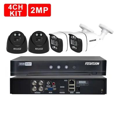 China NIGHT VISION Fosvision Night Vision Dvr Home Security System Video Surveillance Ahd Camera 1080p Ahd Kit 2MP CCTV Camera System for sale