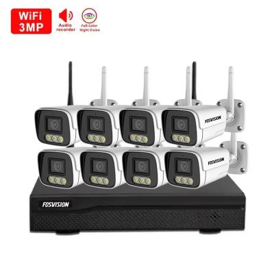 China FOSVISION NIGHT VISION Hot Products 8CH 1080P 3MP Network Video Recorder WIFI NVR Wireless IP Camera NVR Kit for sale