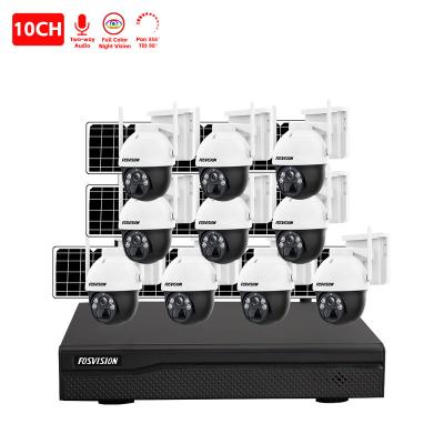 China NIGHT VISION Fosvision Security Camera 10CH Outdoor System 4MP NVR Kit P2P Video Surveillance CCTV Camera Wifi System Wireless Kit for sale