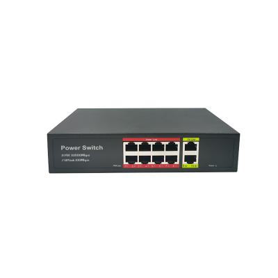 China For CCTV extended 8 network 48V poe port standard active switch 150w AF/AT POE 30w for sale