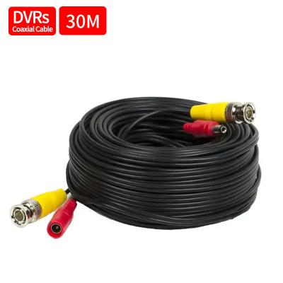 China Fosvision 30M Black BNC Power Cable / Video Wire for Security Camera DVR, CCTV Surveillance System Extension Cable for sale