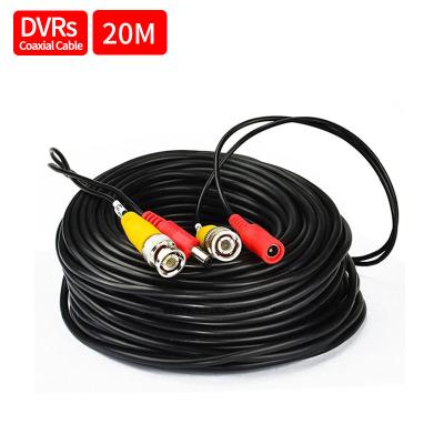 China Fosvision 20M Black BNC Power Cable/Video Wire for Security Camera DVR, CCTV Surveillance System Extension Cable for sale