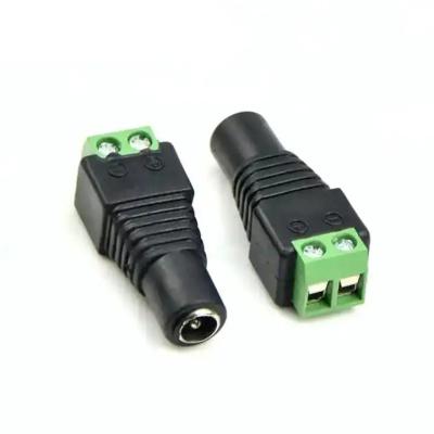 China Fosvision Hot Selling DC Power Connector Jack Female DC 5.5*2.1mm to Connection Led Terminal DC Adapter for Monitoring DC Female Socket for sale