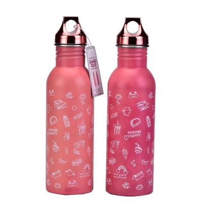 China Sustainable Temperature sensitive Color changing Creative Water Cup Stainless Steel Drink Cups Sports Outdoor Water Bottles for sale