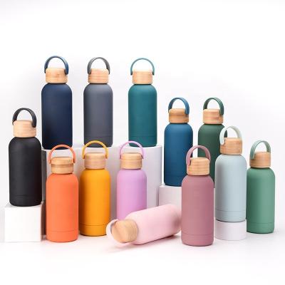 China Sustainable Double Wall Vacuum Insulated Drink Bottles Tumbler Small Mouth 350ML Portable Stainless Steel Hot Sports Water Bottles for sale