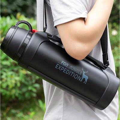 China PORTABLE Large Capacity Outdoor Sports Portable Vacuum Flask Insulated Thermos Water Bottle 304 Stainless Steel Travel Car Thermos for sale