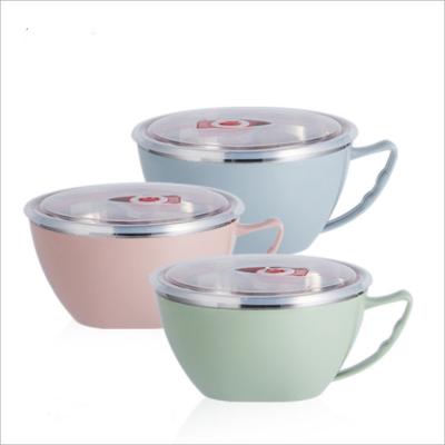 China Freshness Preservation Eco-friendly 304 stainless steel egg bowl lunch box mixing fruit Soup bowls with airtight lid for sale