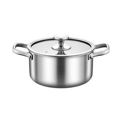 China Sustainable High Quality Houseware Kitchen Stock Pot 316 Stainless Steel Cooking milk and soup Pot Cookware Set for sale