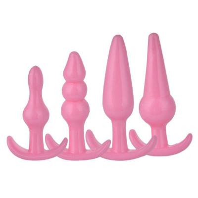 China Sex tools betty factory price 4pcs in one product adult silicone asshole tool set sex anal plug for couples for sale