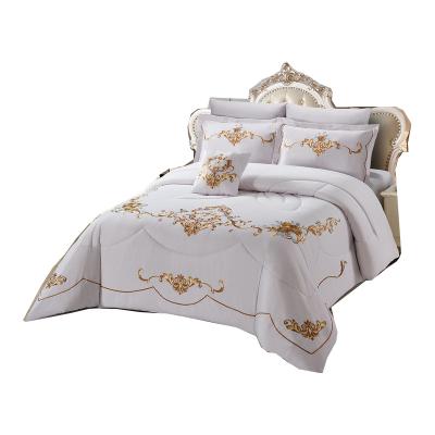 China Disposable Floral Bedding Comforter Set Floral Embroidery for sale