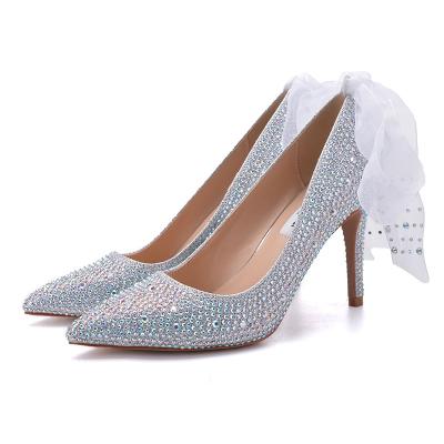 China White High Heels Shoes 2020 New Fashionwomen Bridal To Wedding Fit For Wedding And Outdoor Wear With Classic Diamonds Ladies Highnquet Feas for sale