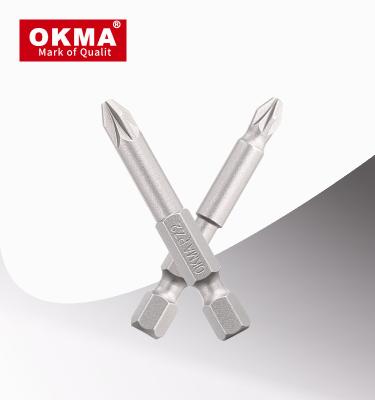 China S2/NKD OKMA Factory Sale Screwdriver Bits High Quality Durable Screwdriver Bit With Non-Slip Teeth Pozidriv Drill Bits PZ1 for sale