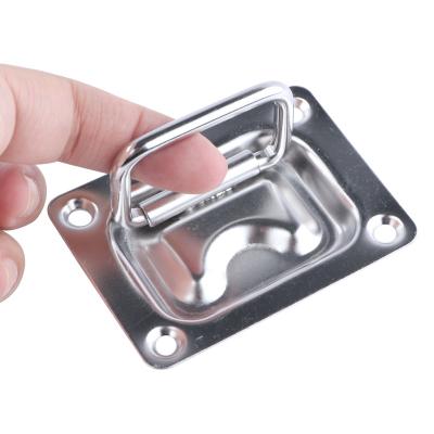 China Elevator hanndle engineering hardware pull ring handle with latch door lock for sale