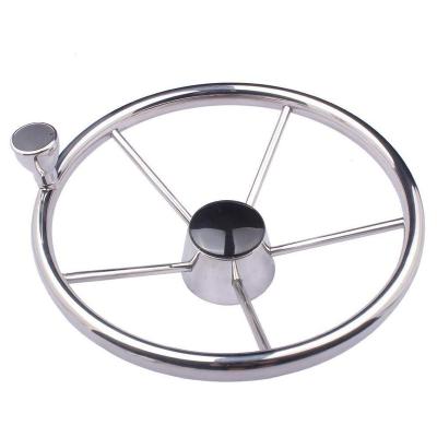 China Marine Hardware Boat Yacht Accessories Allshine Marine Stainless Steel Steering Wheel for Boat for sale