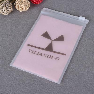 China Recyclable Custom Ziplock Printing Ziplock Bags Biodegradable Frosted Plastic Logo Bags Packaging Bag For Clothing With Logo for sale