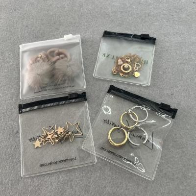 China Recyclable Customized Clear PVC Small Earring/Necklace Packaging Zip Lock Bag For Jewelry, Slider Plastic Bag Pouch For Jewelry for sale