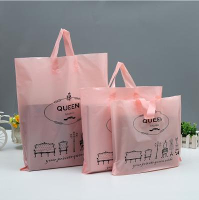 China Recyclable Logo Printing Plastic Bag Handle PP Plastic Bag Square Bottom Shopping Plastic Bag for sale