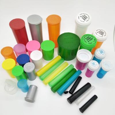 China Wholesale Noise Detection And Control Center Bottles 120ml Medicine Pill Prescription Medicine Pet Vials Tube Top Cap With Plastic Noise Lid for sale