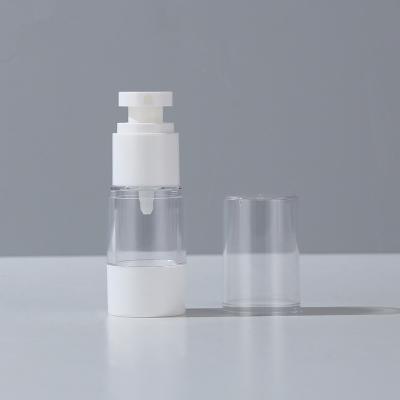 China 10/15/20/30ml Vacuum Press Spray Bottle Cosmetic Clear Plastic Fine Mist Lotion Airless Pump Bottle for sale