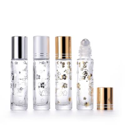 China 10ml High Quality Oil Roll Refillable Lip Cream Bottle Eye Cream Roller Tubes Perfume Cosmetics On Glass Bottle With Metal Roller for sale