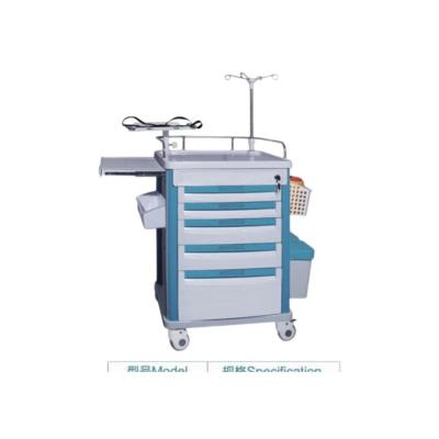 China Metal China Good 4 Silent Medical Castors Abs Top Board Hospital Nurse Medical Trolley for sale