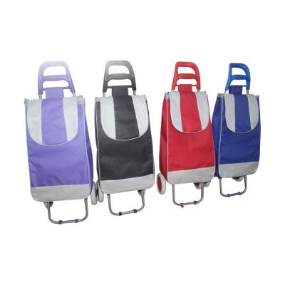 China Hot Selling 2 Wheel Collapsible Folding Shopping Trolley With Cloth for sale