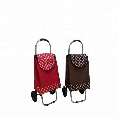 China Small Folding Trolley Cart Shopping Bag With Wheel for sale