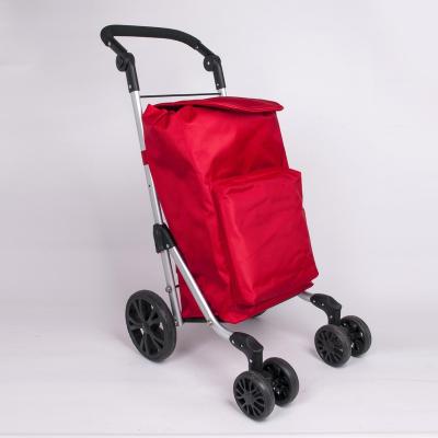 China Clever Collapsible And Useful Shopping Cart Folding With Large Capacity And Wheels For Groceries for sale